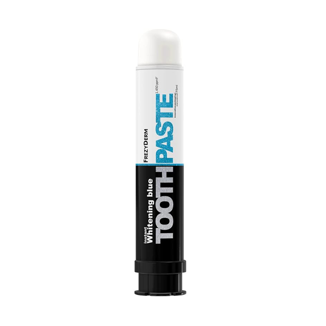 Frezyderm Instant Whitening Blue Toothpaste for Teeth Brightening Stain Removal and Fresh Breath