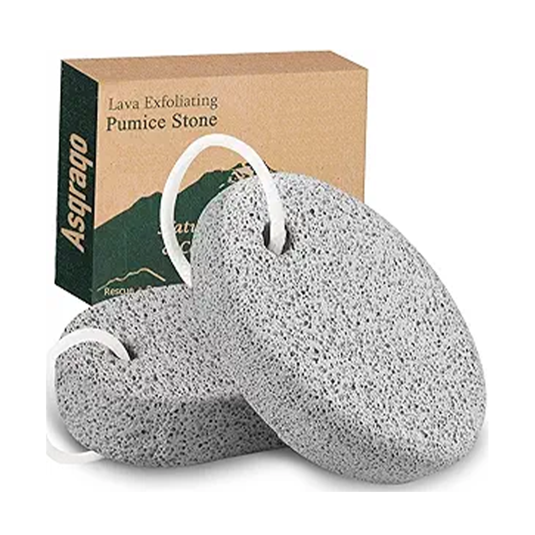 2PCS Natural Lava Pumice Stone – Hard Skin & Callus Remover for Feet and Hands