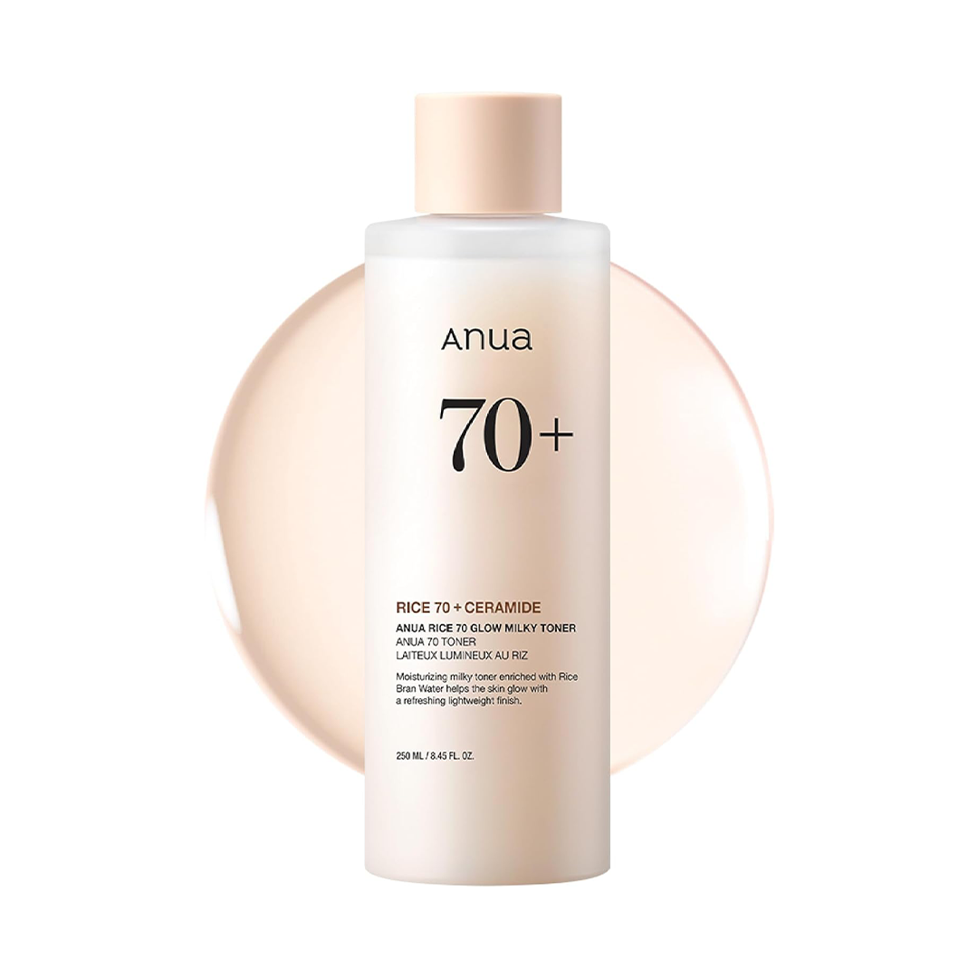 ANUA Rice 70 Glow Milky Toner Glass Skin Hydration & Brightening 250ml