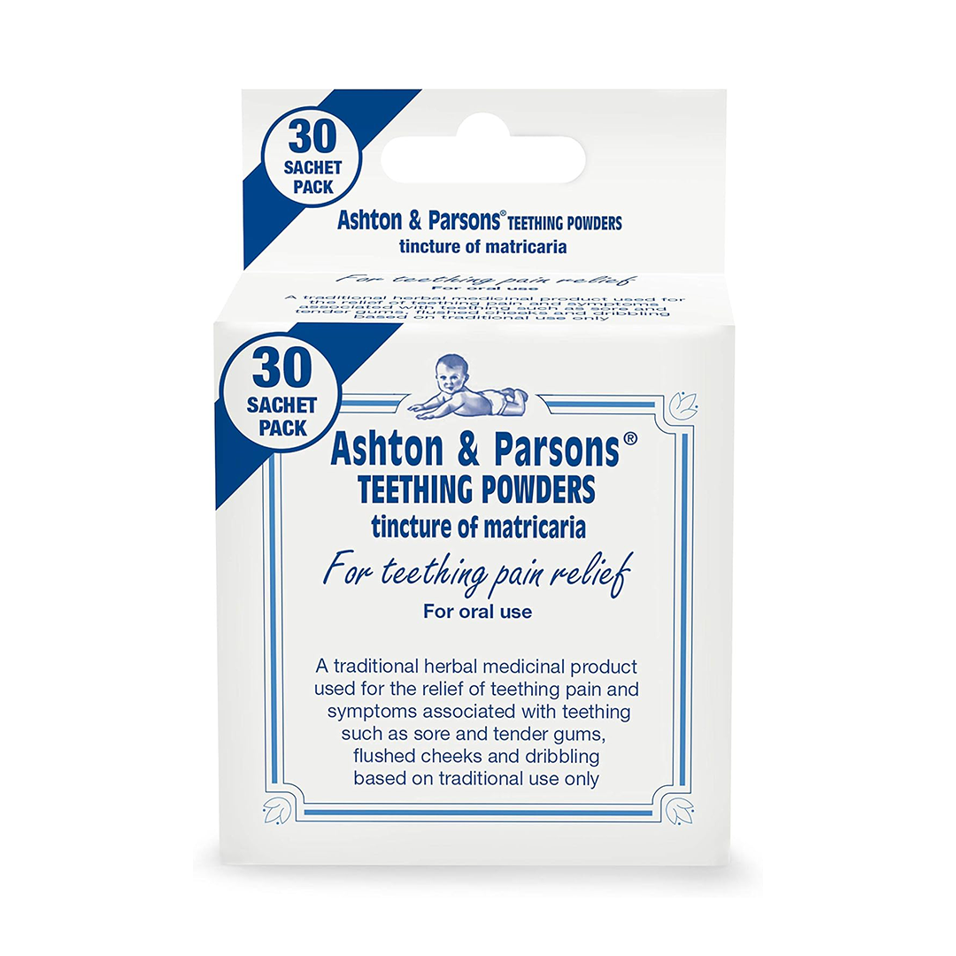 Ashton & Parsons Infants Teething Pain Relief Powder Pack of 30 Sachets Natural Teething Relief for Babies