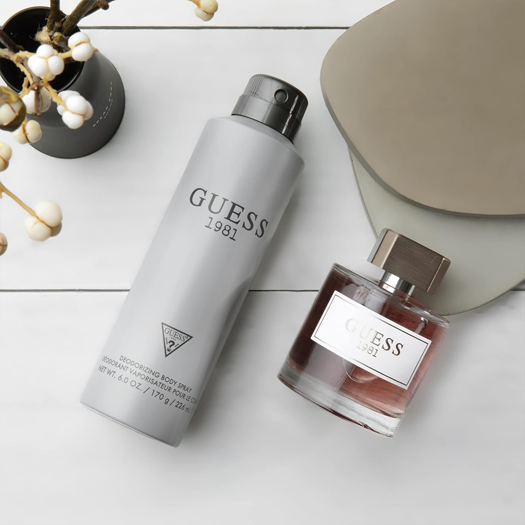 Guess 1981 Set for Men, 100 ml Eau De Toilette, 200 ml Shower Gel, 170 g Body Spray