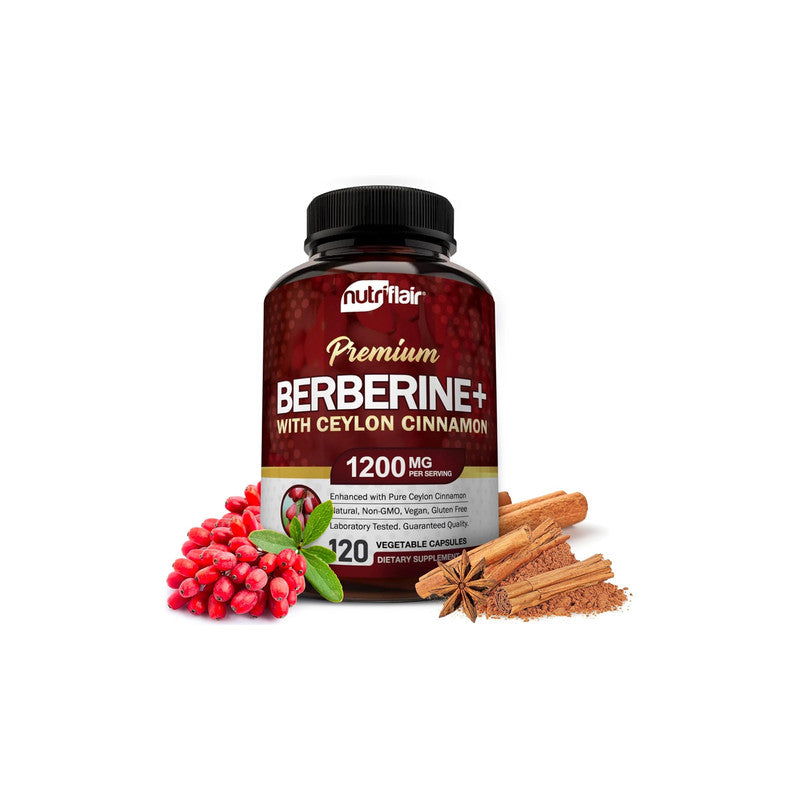 NutriFlair Berberine HCL 1200mg Capsules