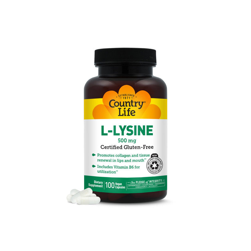 Country Life L Lysine 500mg Capsules