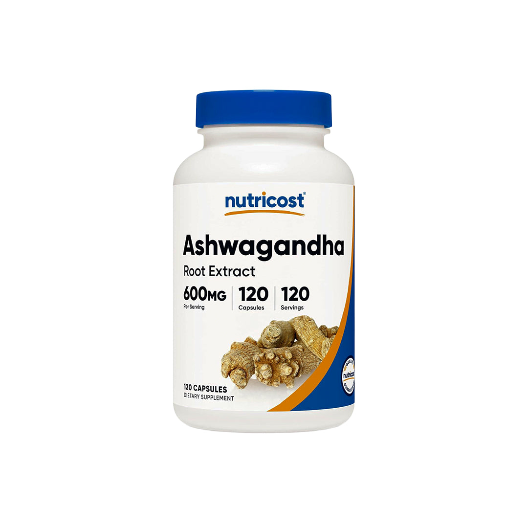 Nutricost Ashwagandha Herbal Supplement 600mg, 120 Capsules - Vegetarian, Non-GMO, Gluten Free, Ashwagandha Root