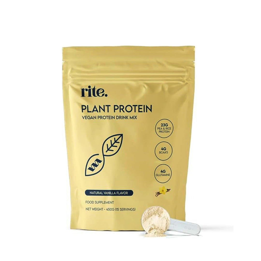 Rite. – Plant Protein Vegan Protein Powder Vanilla Flavour (450g / 15 Servings)