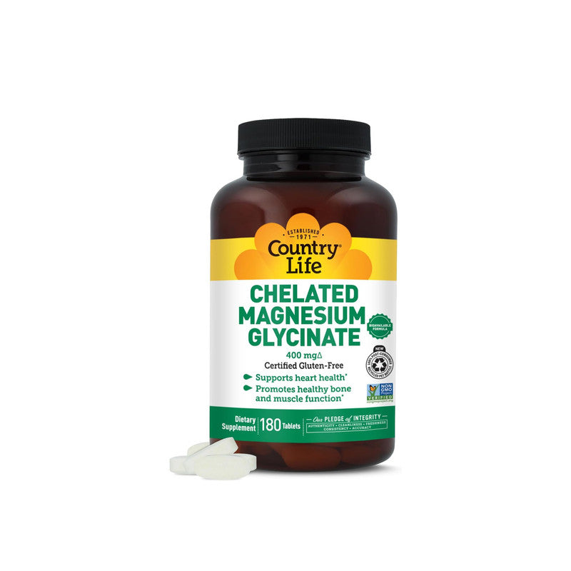 Country Life Magnesium Glycinate 400mg Tablets