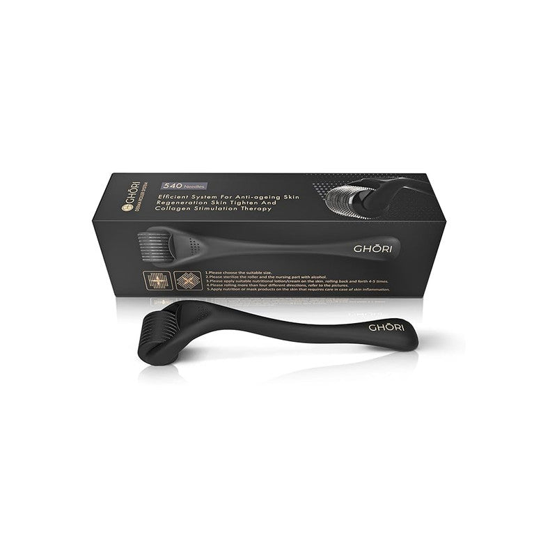 Ghori Derma Roller (1.0mm) 540 Titanium Microneedles for Advanced Repair