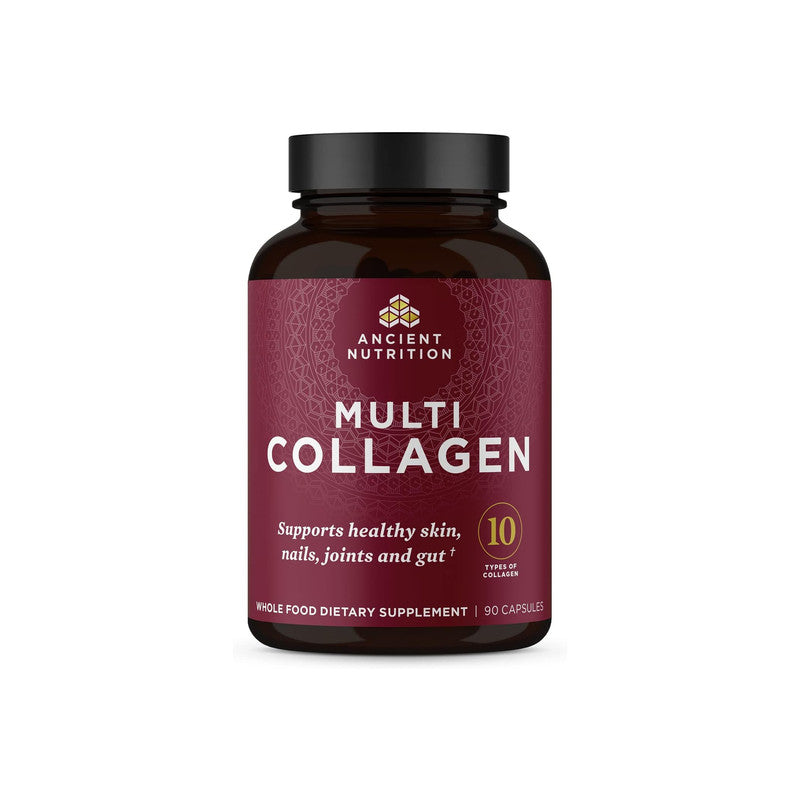 Ancient Nutrition Multi Collagen Capsules 10 Types of Collagen Whole Food Dietary Supplement 90 Capsules