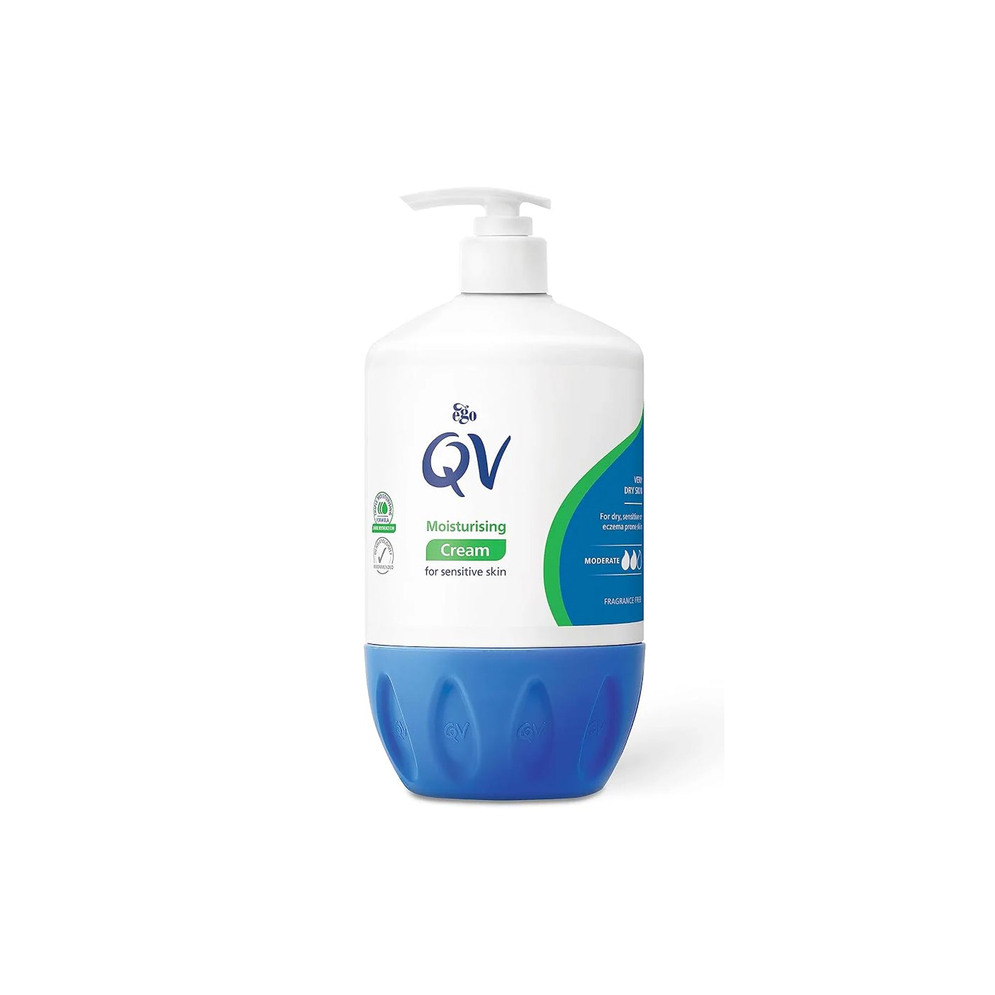 QV Cream with Glycerin - 500g Pump, 24 Hour Moisturisation, Ideal for Dry Skin Conditions, such as Eczema, Psoriasis and Dermatitis