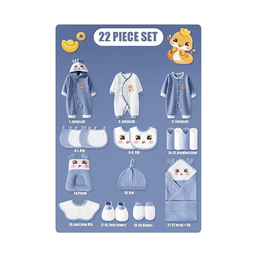 22-Piece Newborn Baby Layette Gift Set (0–3 Months)