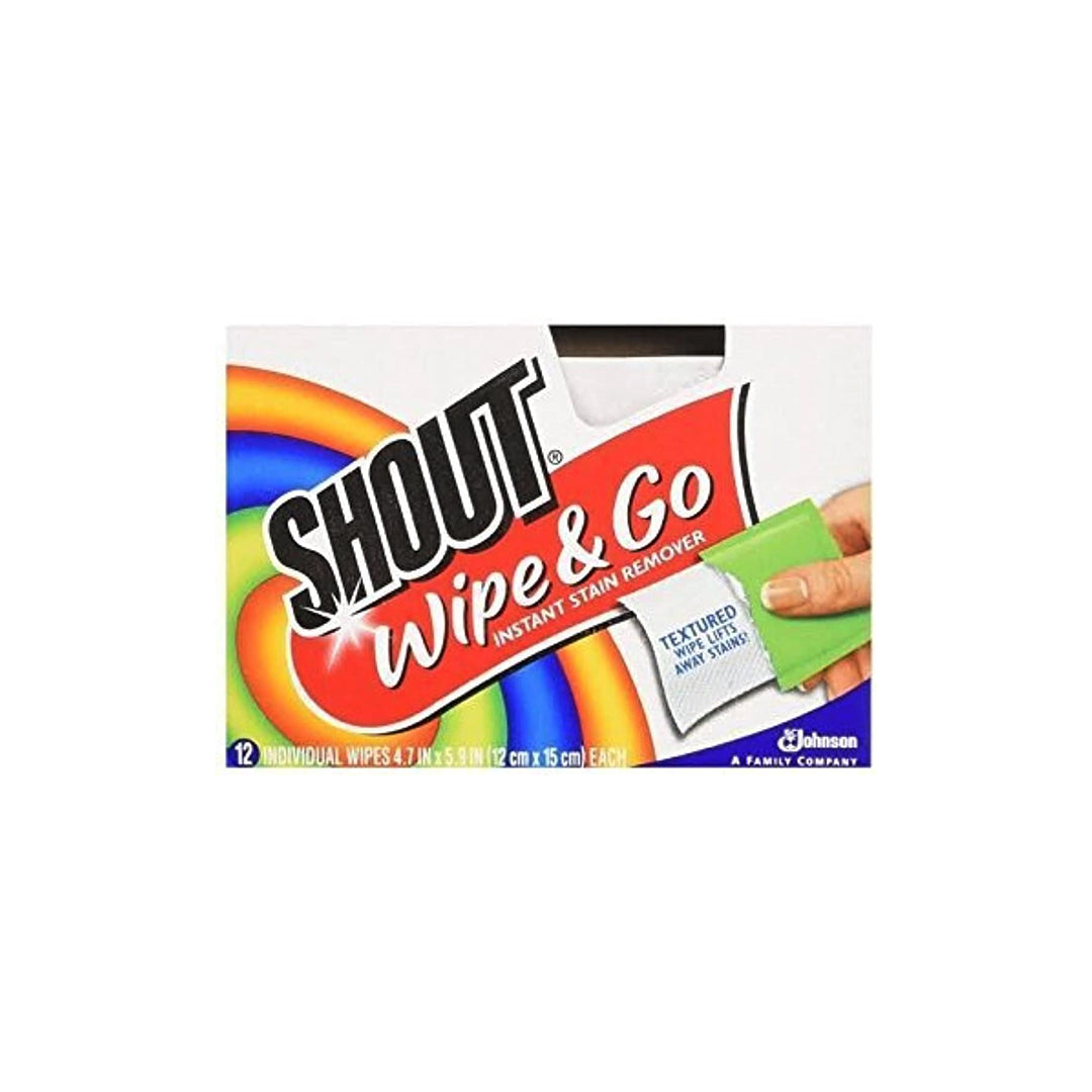 Shout Wipe & Go Portable Stain Remover Wipes – Pack of 2 (24 Wipes)