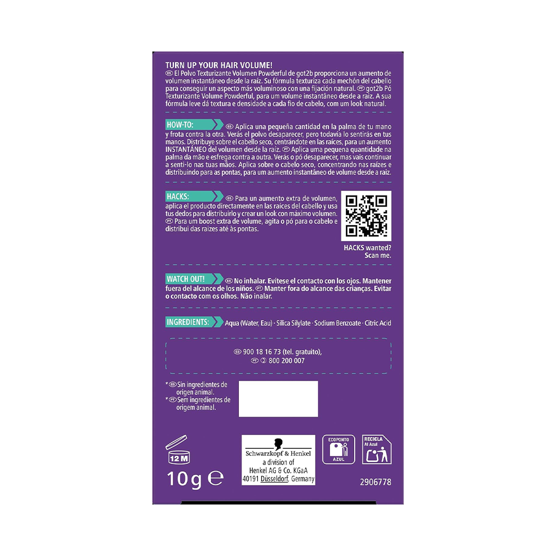 got2b Schwarzkopf – بودرة الشعر المكثفة باودر فل (10 غرام)