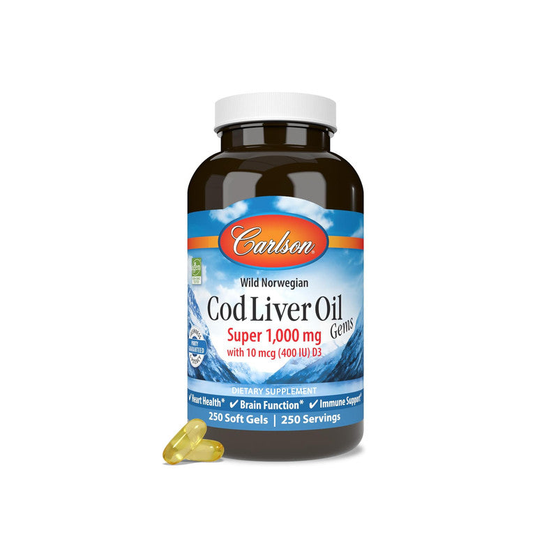 Carlson Cod Liver Oil Gems Softgels