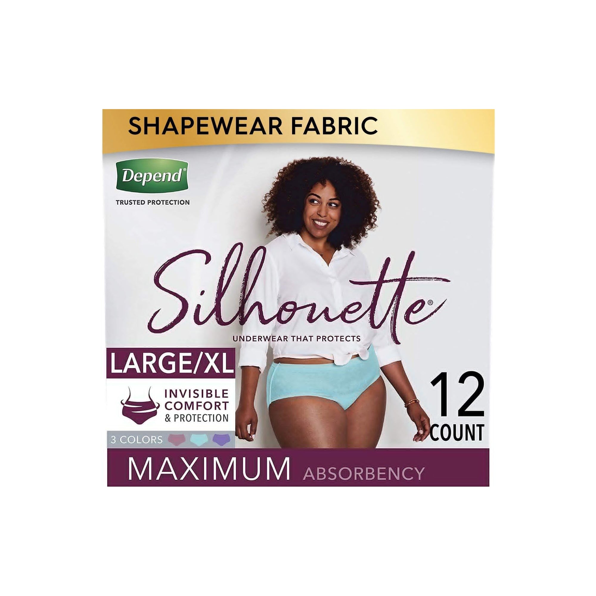 Depend Silhouette Womenƒ??s Incontinence Underwear ƒ?? Maximum Absorbency (12 Count)