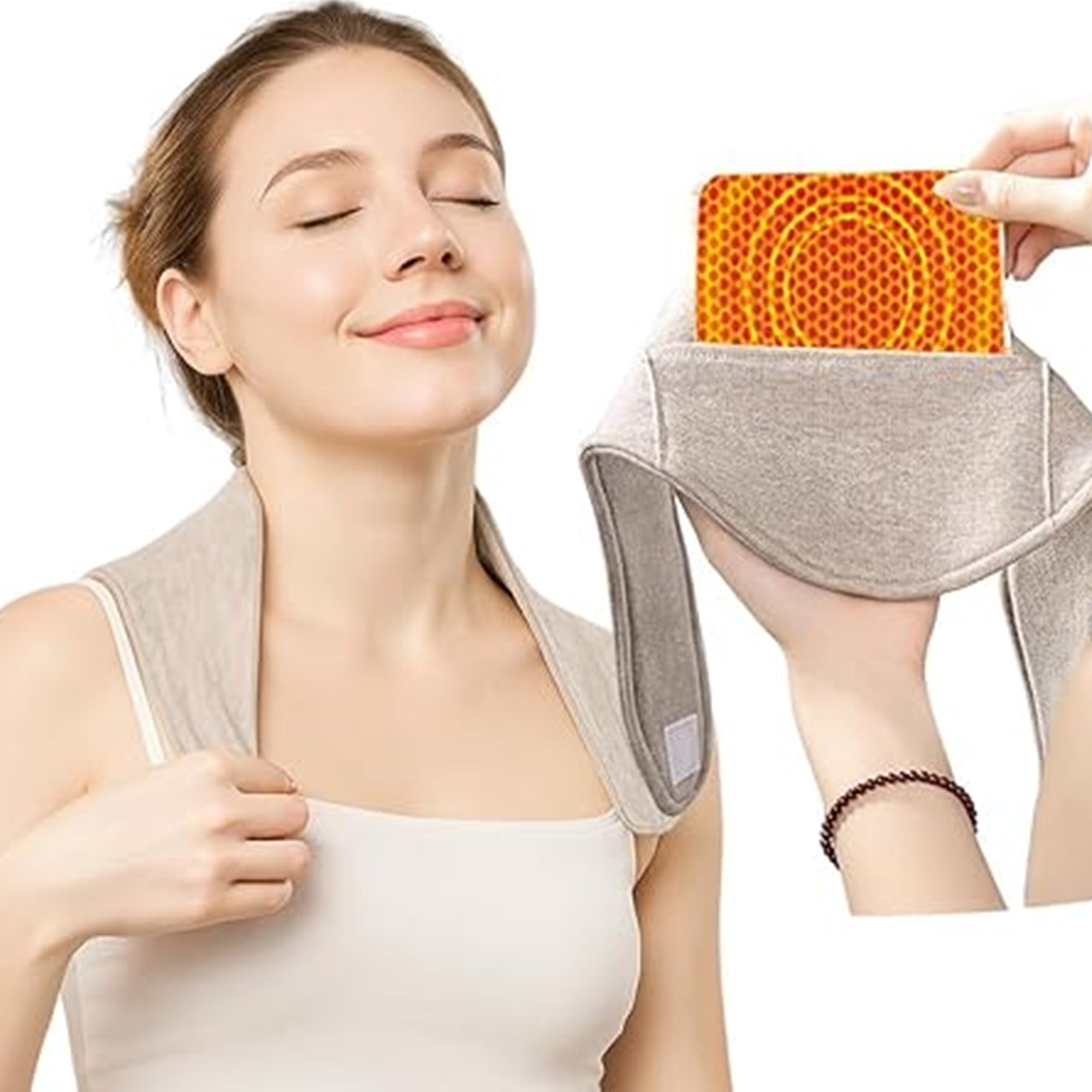 Reusable Neck Warmer Heat Therapy Wrap ƒ?? Pain Relief with Heating Pad Pockets