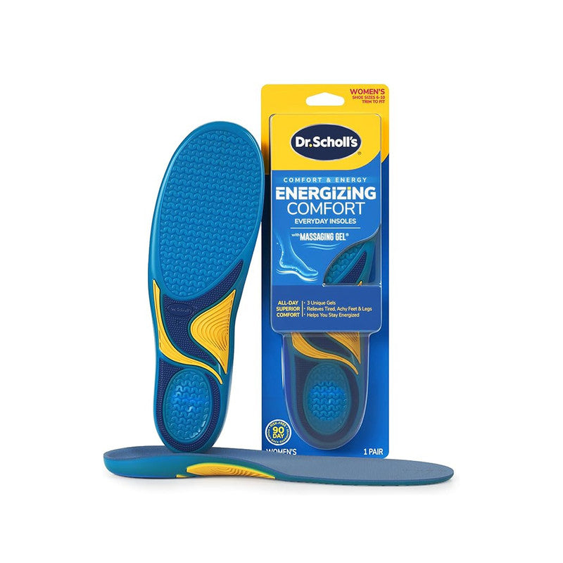 Dr. Schollƒ??s Energizing Comfort Massaging Gel Insoles ƒ?? The "Anti-Fatigue" Foundation