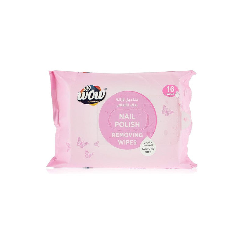 WOW Nail Polish Remover Wipes (16's) ƒ?? The "Mess-Free" Acetone-Free Solution