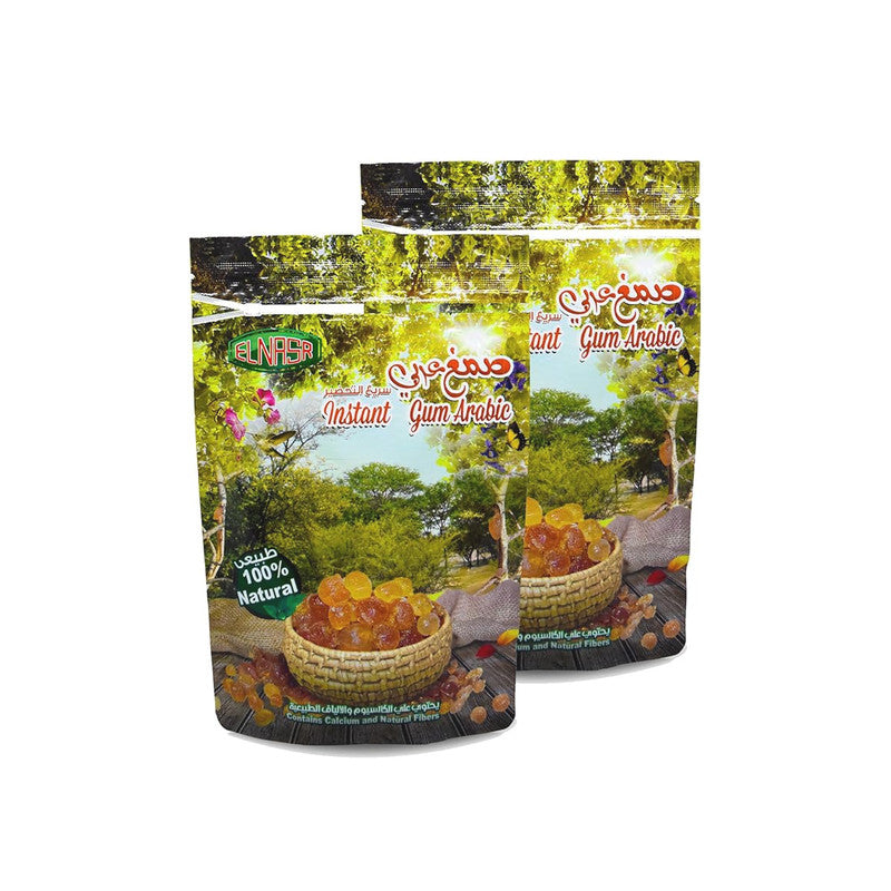 Elnasr Pure & Natural Instant Gum Arabic Powder (300g / 2 Pack) ƒ?? The "Hashab" Health Elite