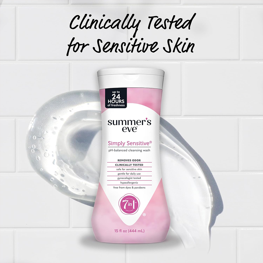 Summers Eve Simply Sensitive Cleansing Wash pH Balanced Feminine Hygiene 15oz