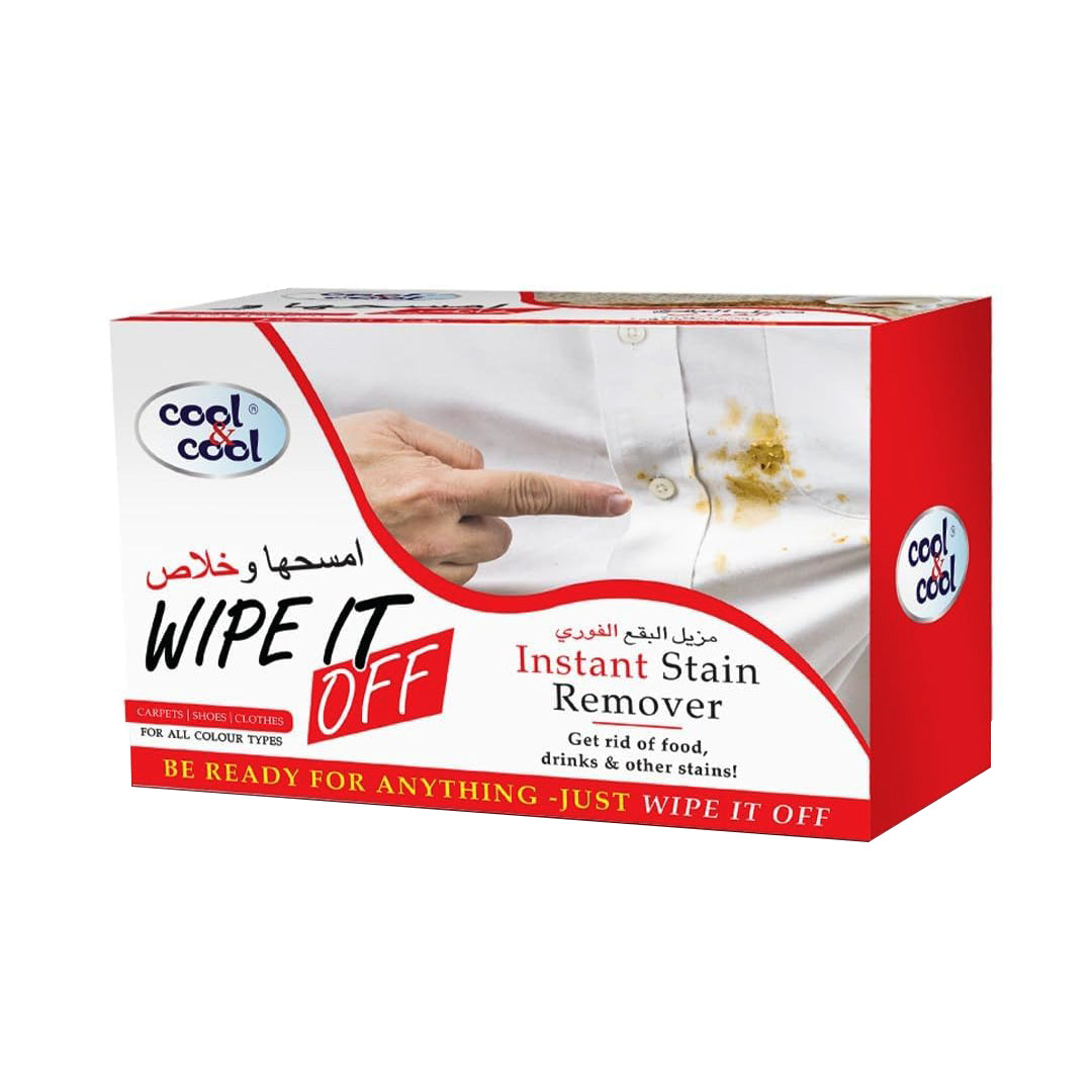 Cool & Cool Instant Stain Remover Wipes – 12 Wipes