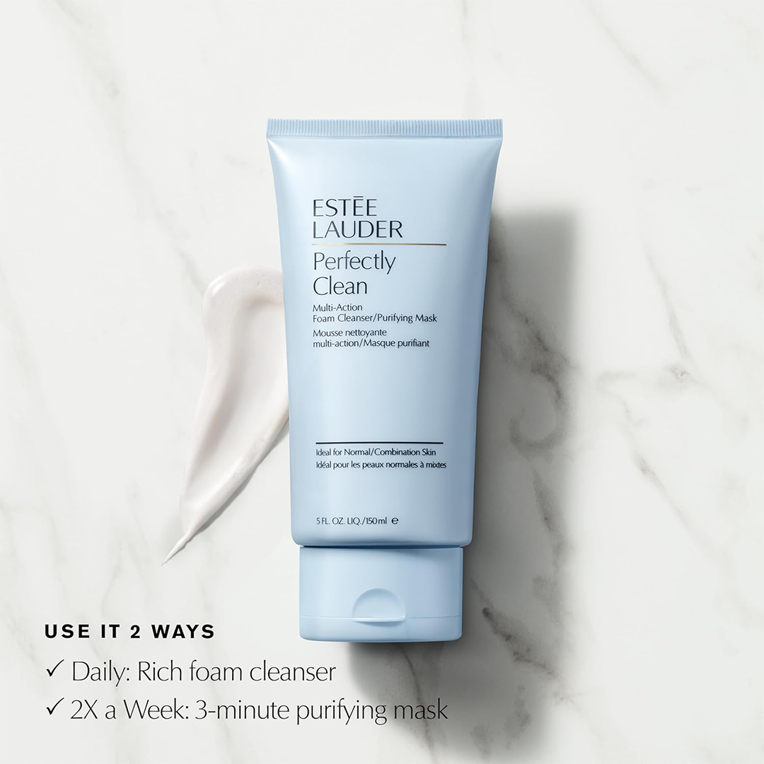 estee lauderPerfectly Clean Multi-Action Foaming Face Wash & Purifying Mask 5 oz