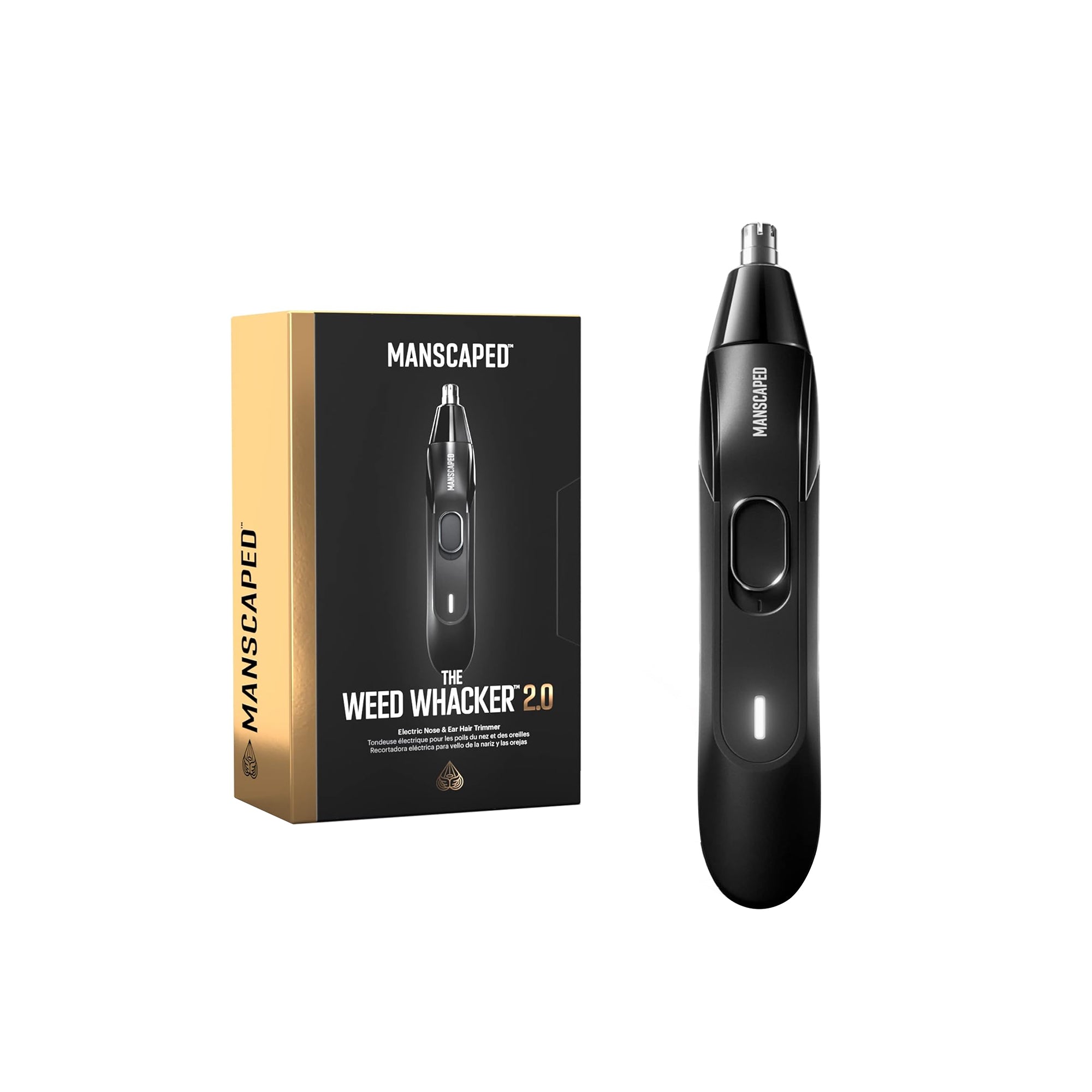 MANSCAPED® The Weed Whacker® 2.0 – Electric Nose & Ear Hair Trimmer, Wet/Dry, Rechargeable