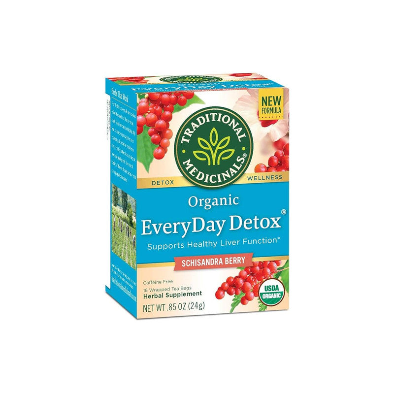 Traditional Medicinals Organic EveryDay Detox Tea The "Liver-Love" Herbal Support