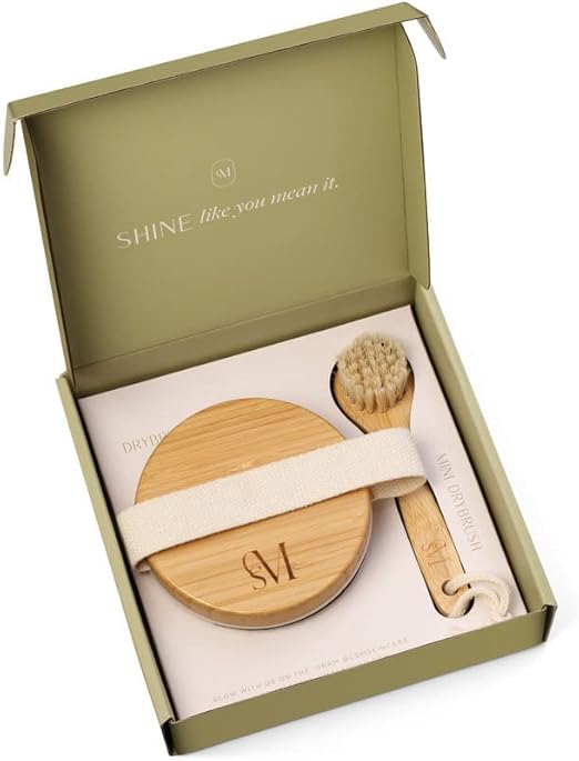 Premium Dry Brush Set – Body & Mini Facial Brush Duo