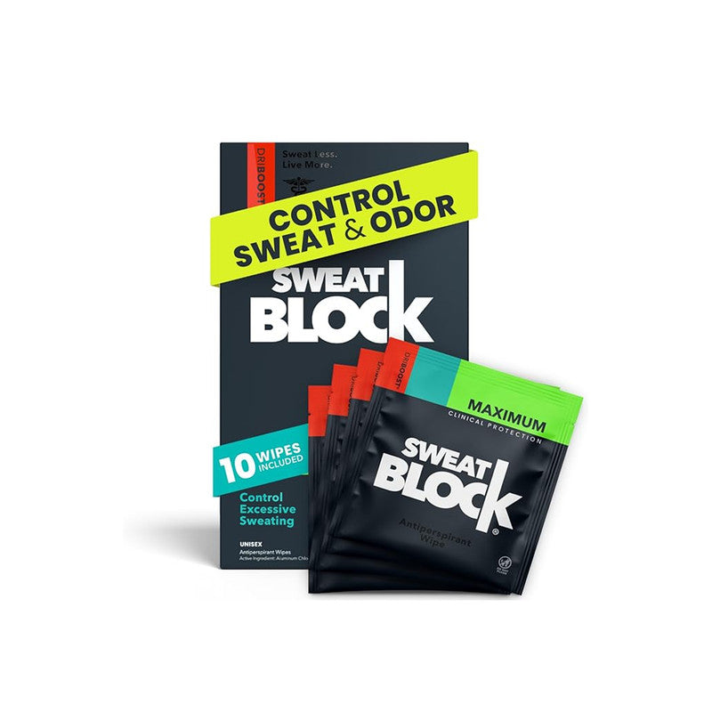 SweatBlock Clinical Strength DRIBOOST Wipes – The "7-Day" Hyperhidrosis Shield