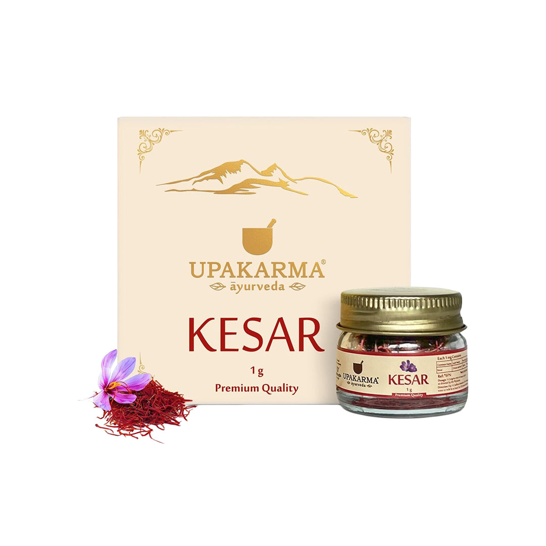 UPAKARMA Kashmiri Kesar Saffron Original 1gram - Premium A+++ Grade in Gift Box, 100% Pure, Handpicked for Flavor & Aroma, Ideal for Cooking