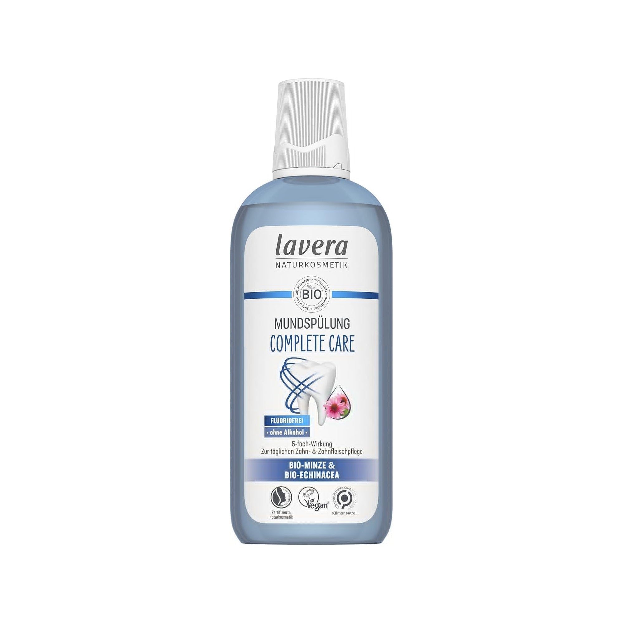 Lavera Complete Care Mouthwash Alcohol-Free & Fluoride-Free Organic Mint Rinse (400 ml)