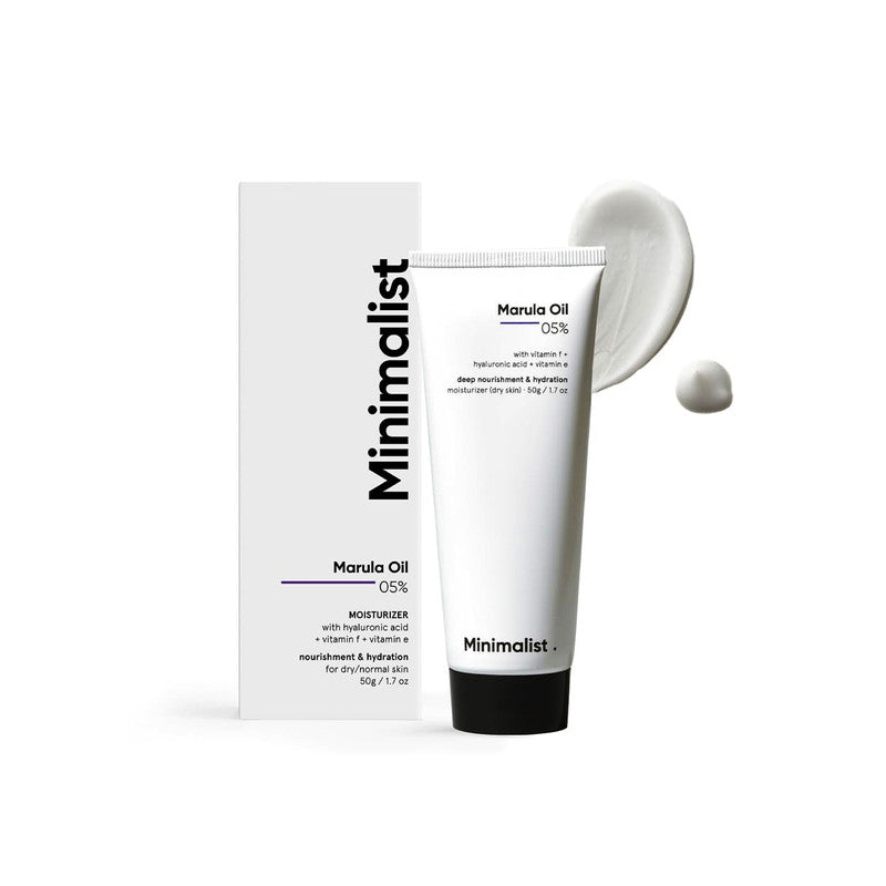 Minimalist Moisturizing Face Cream with Hyaluronic Acid and Marula Oil