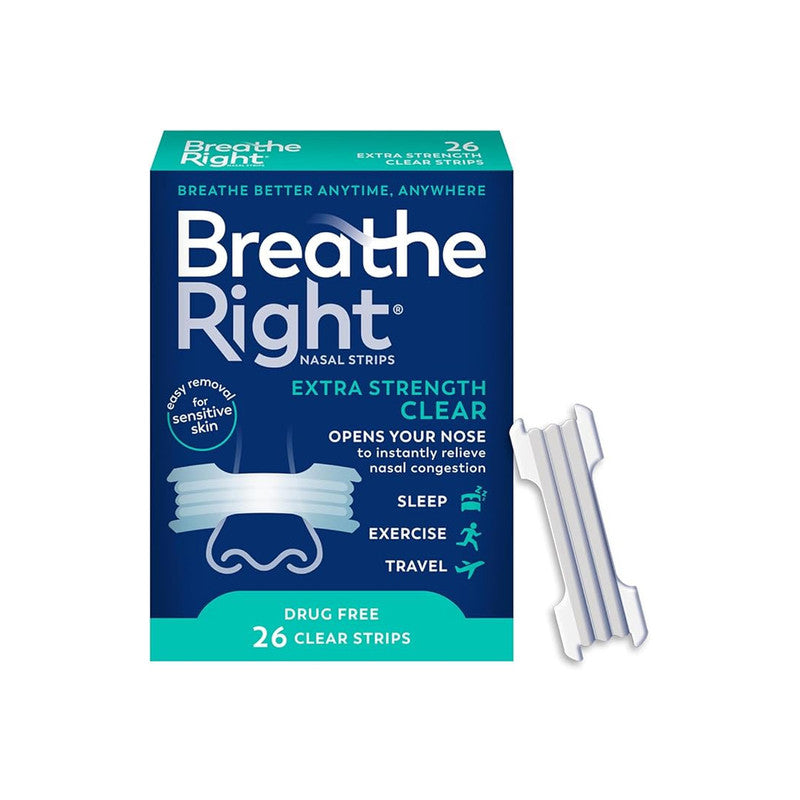 Breathe Right Extra Clear for Sensitive Skin (26 Count) ƒ?? The "Instant Airflow" Solution