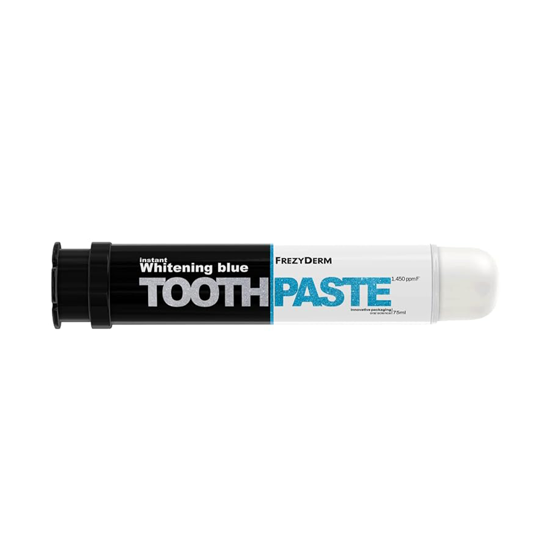 Frezyderm Instant Whitening Blue Toothpaste for Teeth Brightening Stain Removal and Fresh Breath