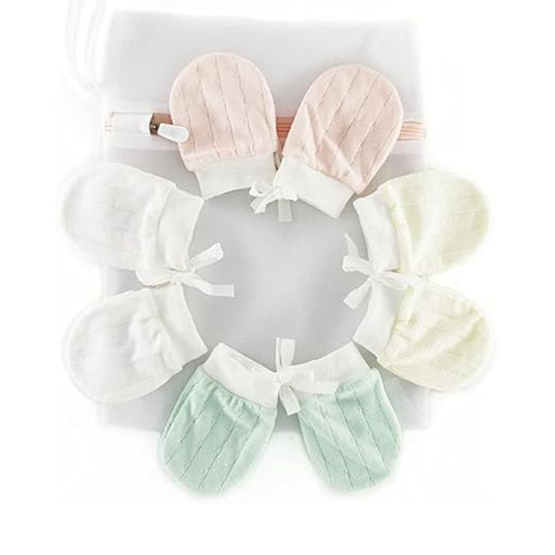 4 Pairs Newborn Baby Mittens Gloves, Baby Products for Boys & Girls