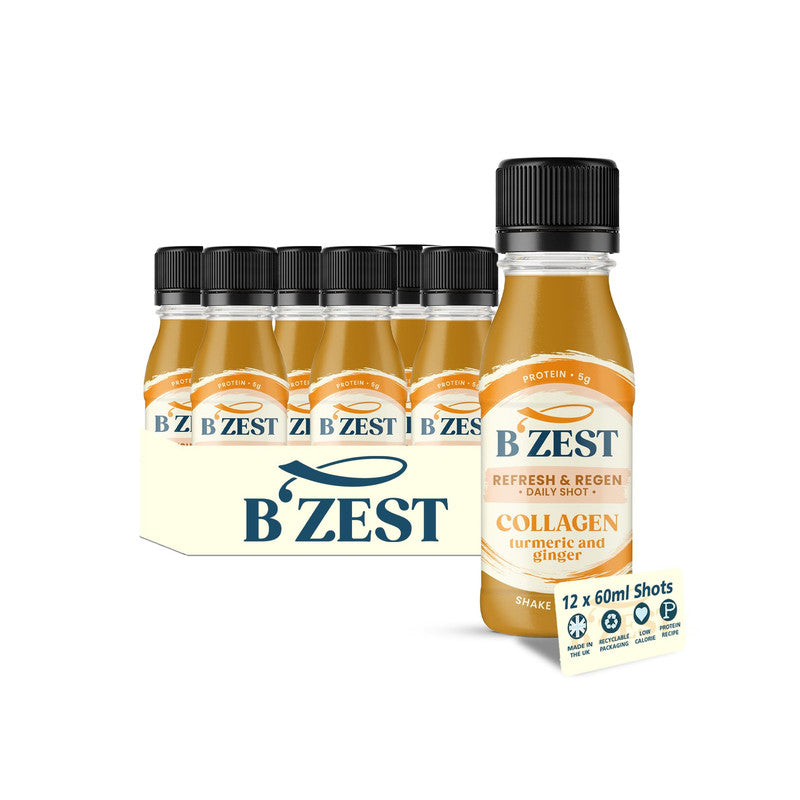 BumbleZest Ginger Turmeric Collagen Health Shot 12 x 60ml