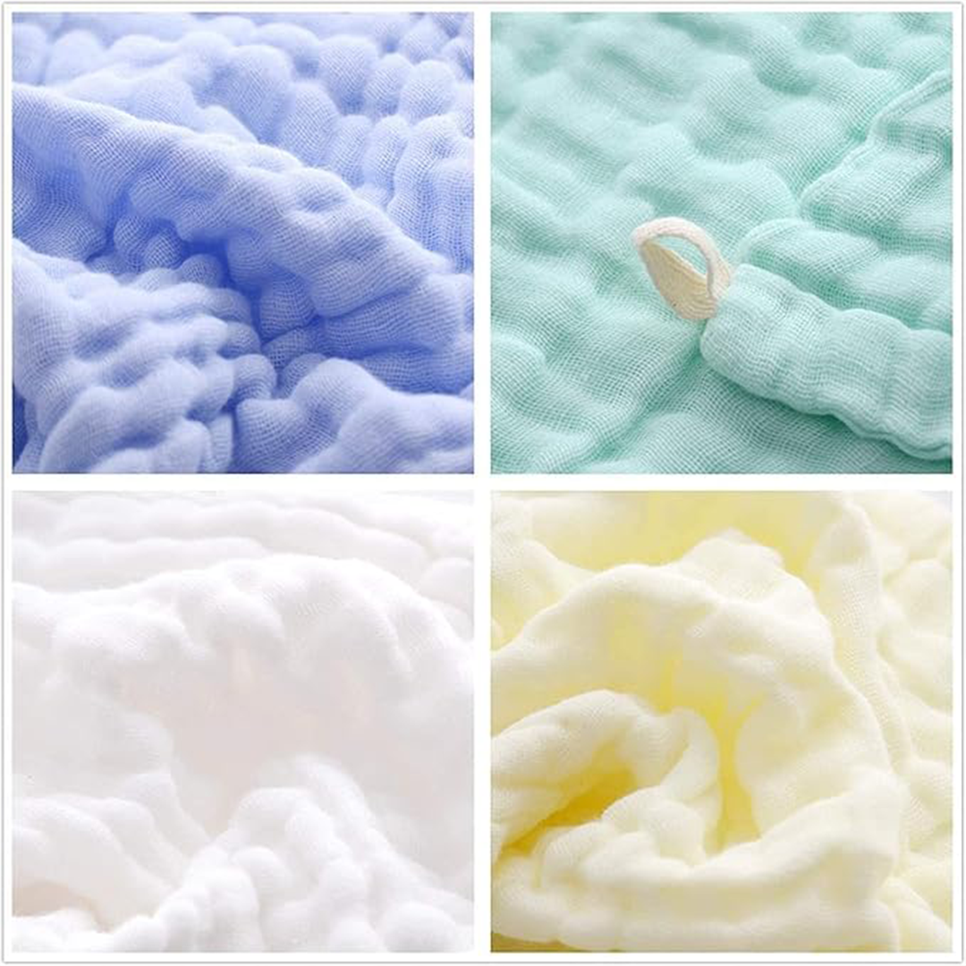 SKY TOUCH 5pcs Muslin Baby Washcloths and Towels, Natural Organic Cotton Baby Washcloths, Soft Newborn Baby Towel and Muslin Washcloth for Sensitive Skin,...