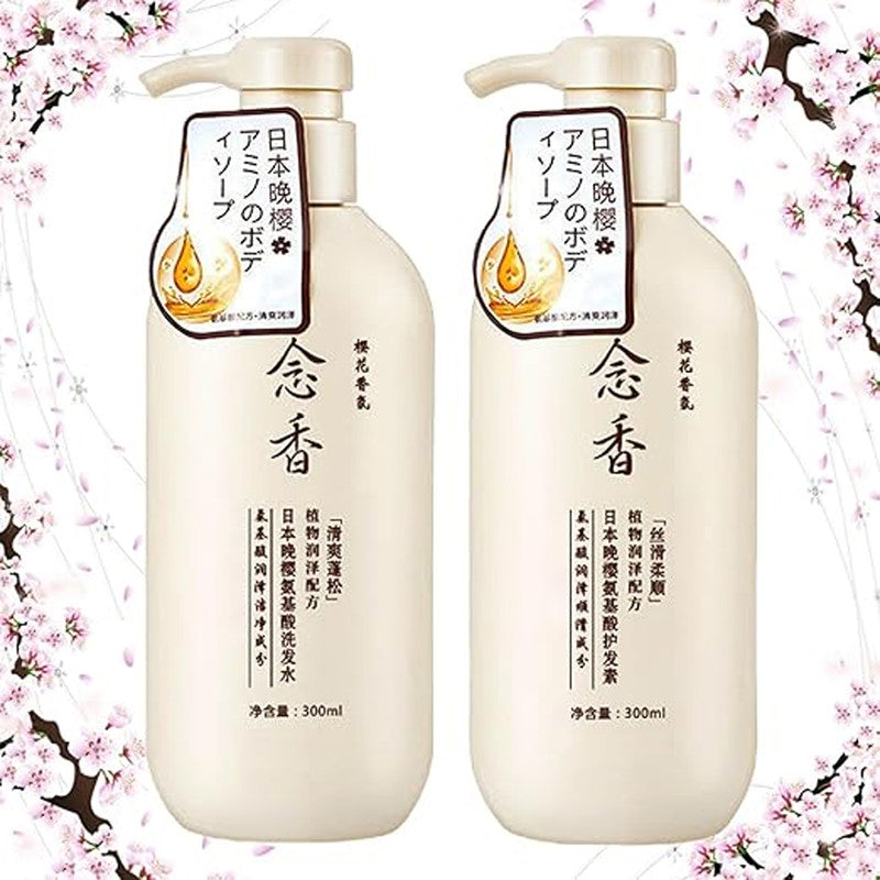 Sakura Japanese Shampoo for Hair Loss with Conditioner Hair Growth Thickening Formula for Smooth Healthy Hair