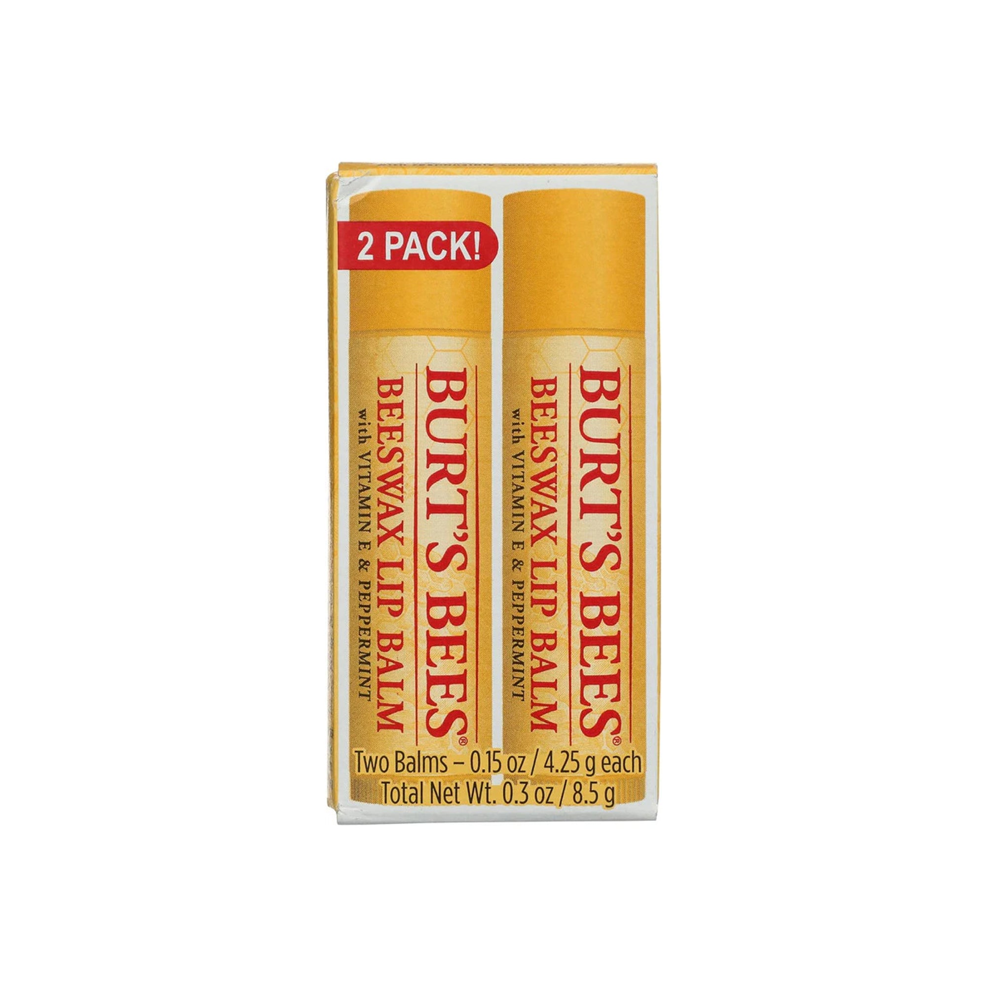 Burt’s Bees Beeswax Lip Balm – 2 Pack