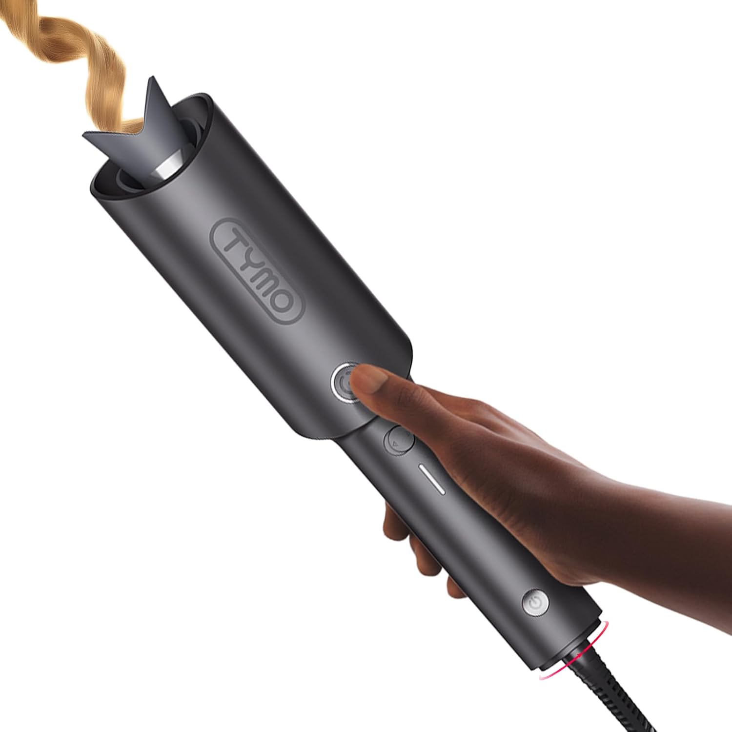 TYMO Automatic Rotating Curling Iron - TYMO CURLPRO Beach Waves Curling Wand, Portable Hair Curler, 500