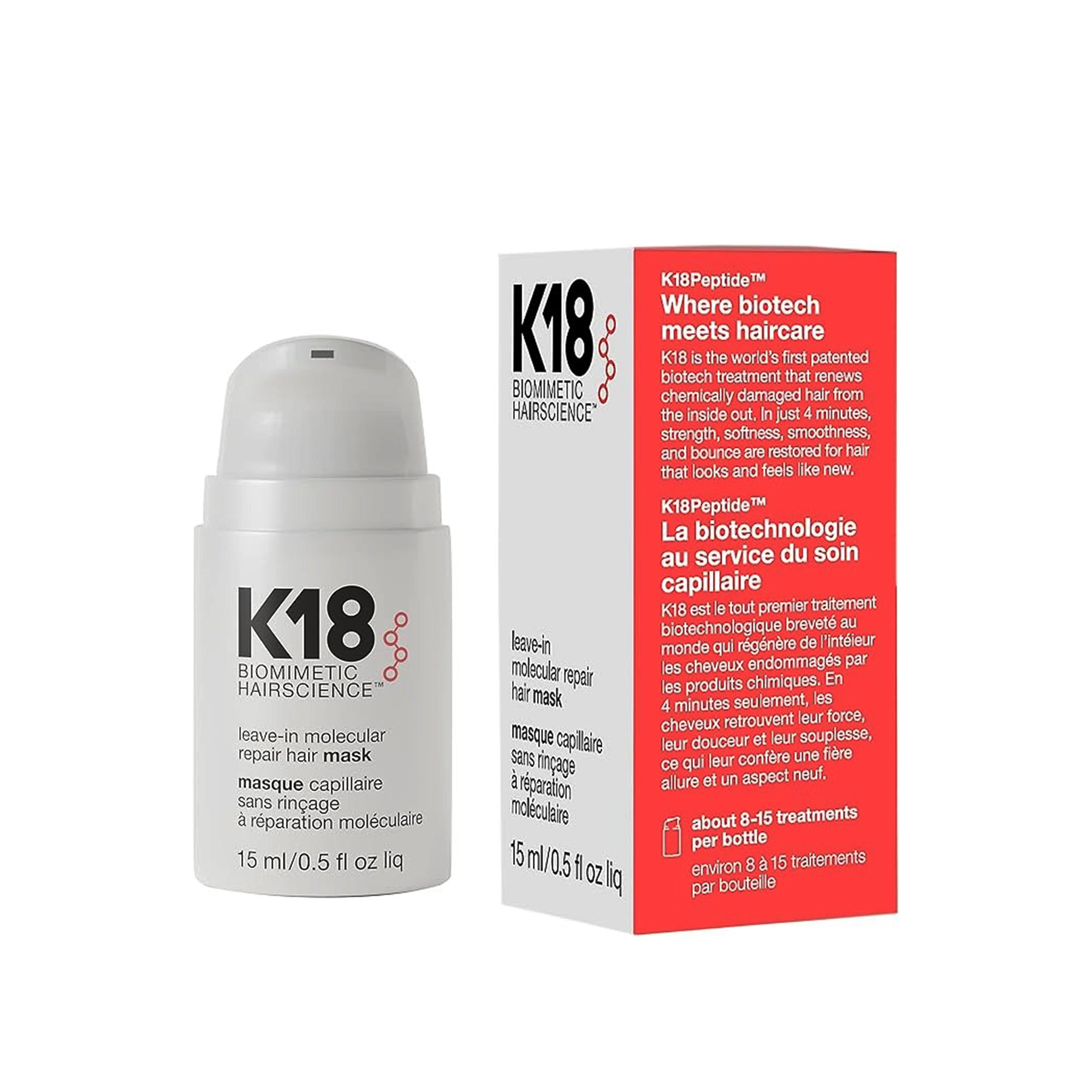 K18 – Leave-In Molecular Repair Hair Mask (15ml)