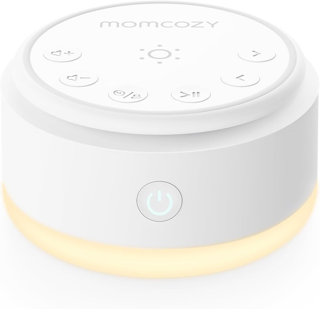 Momcozy Sound Machine for Baby-20 Soothing Sounds & Touch Warm Light Portable White Noise for Kids