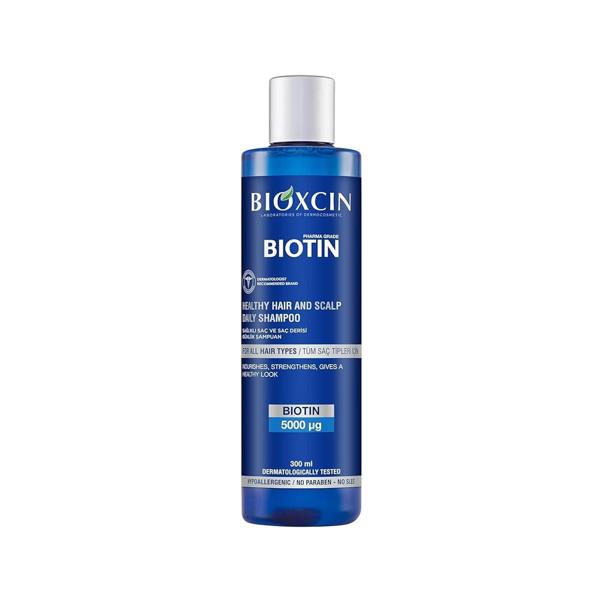 Bioxcin Biotin Shampoo 300ml Nourishing Daily Hair Care for All Hair Types Soft Healthy Looking Hair Lightweight Formula