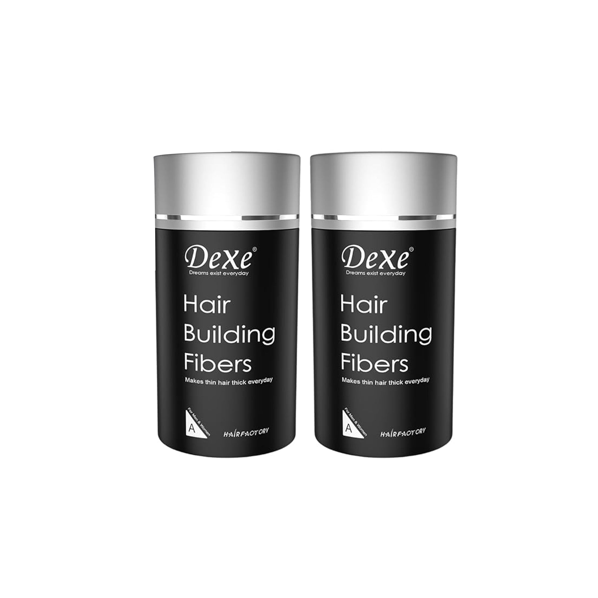 NIKITA.VIVI Hair Building Fibers Black 2 x 22g Volumizing Hair Thickening Powder for Thinning Hair and Beard for Men and Women