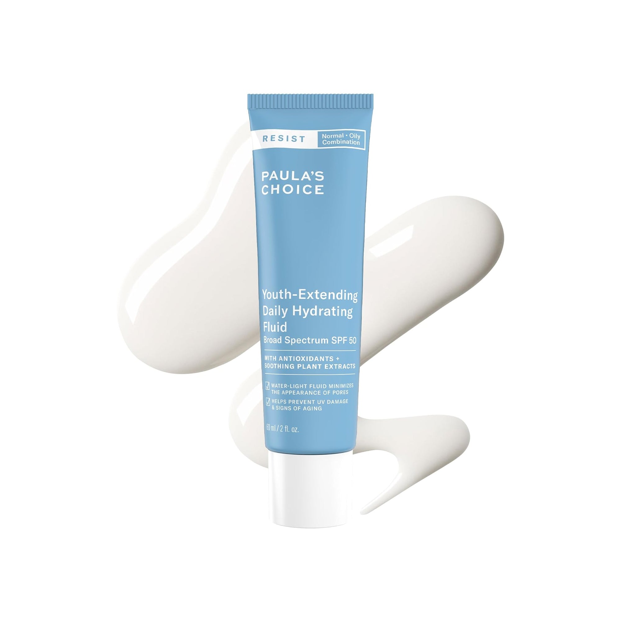 Paula’s Choice RESIST Daily Hydrating Fluid SPF 50 – Face Sunscreen for Oily Skin, Fragrance-Free