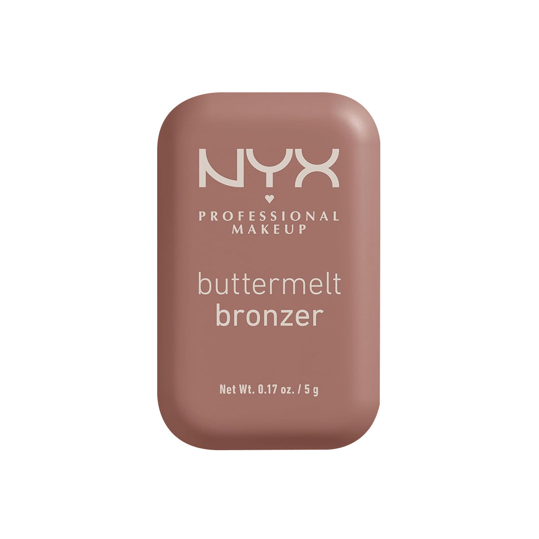 NYX Professional Makeup Buttermelt Bronzer, Powder Bronzer, 12 HR Wear, Fade Resistant & Transfer Resistant, Buildable, Vegan, Shade - All Butta'd Up, 1 Count