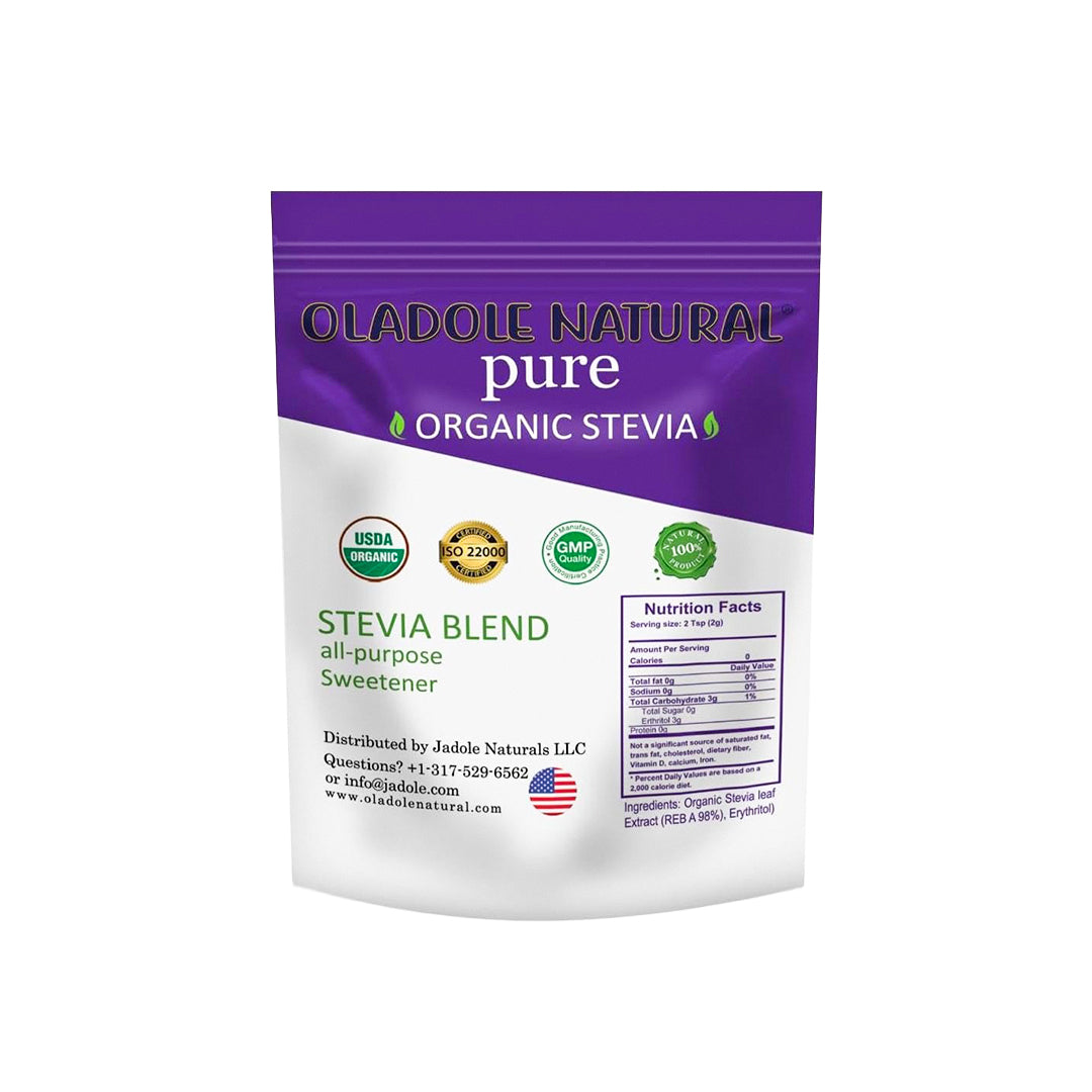 Oladole Natural Organic Stevia Sweetener Blend- 200g | Supports Blood Sugar Level, Weight Management | Plant- Based Keto Friendly Sugar Substitute | Low...