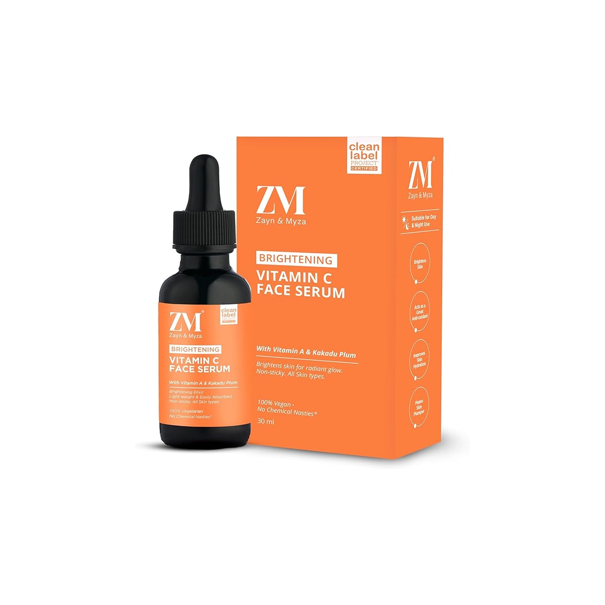 ZM Zayn & Myza Brite Me Up Vitamin C Face Serum Kakadu Plum Stable Vitamin C Brightening Serum for Blemishes and Pigmentation