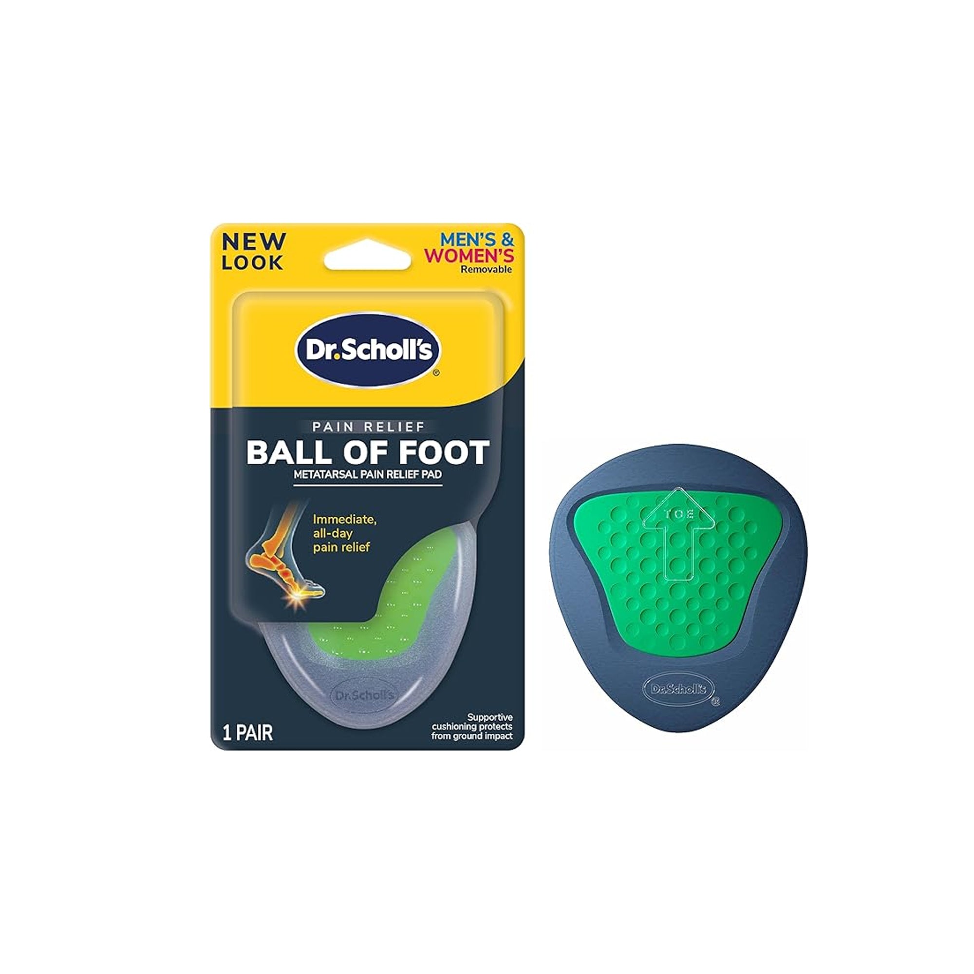 Dr. Scholl’s Ball of Foot Pain Relief Orthotics One Size Metatarsal Support Insoles for Immediate and All-Day Pressure Relief