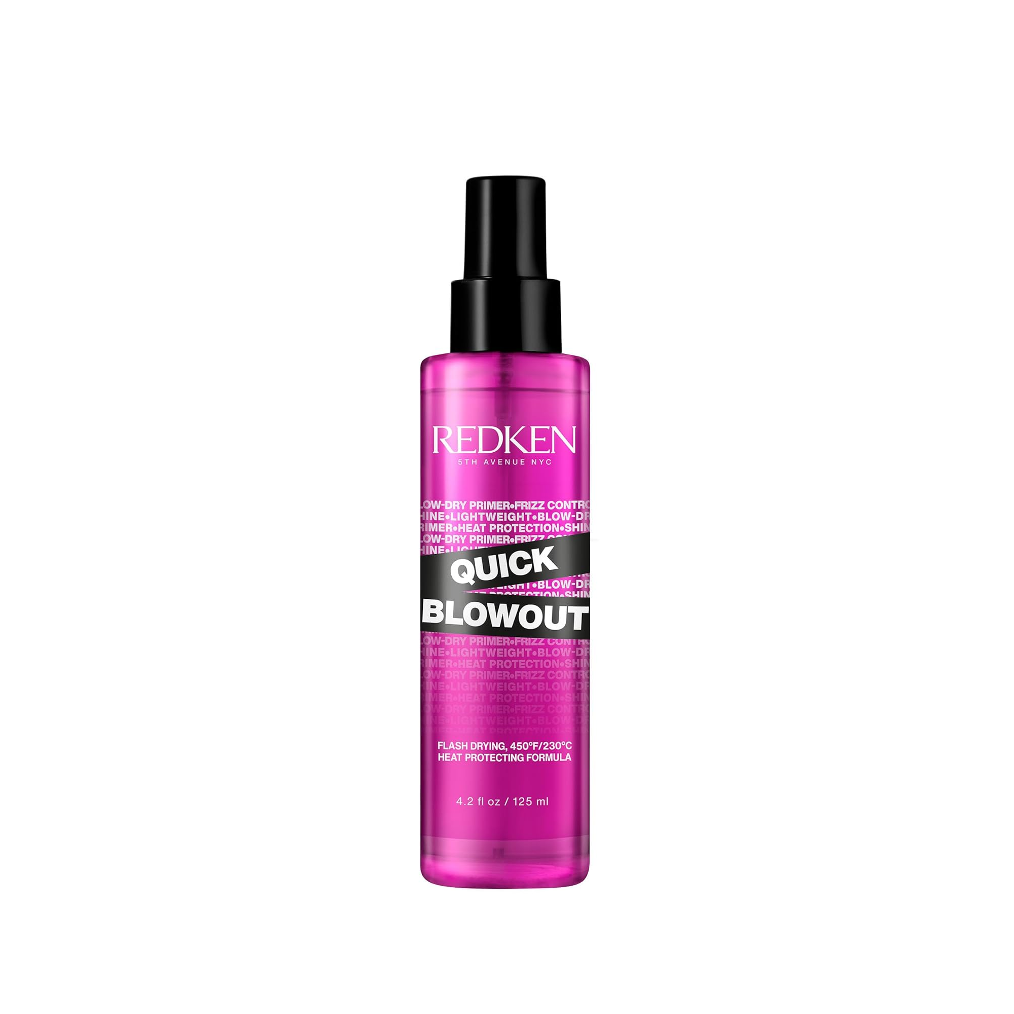 Redken Quick Blowout Heat Protectant Spray – Smooth & Shine Styling Primer